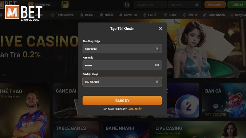 Các bước đăng ký MBET được nhà cái xây dựng tối ưu Các bước đăng ký MBET được nhà cái xây dựng tối ưu