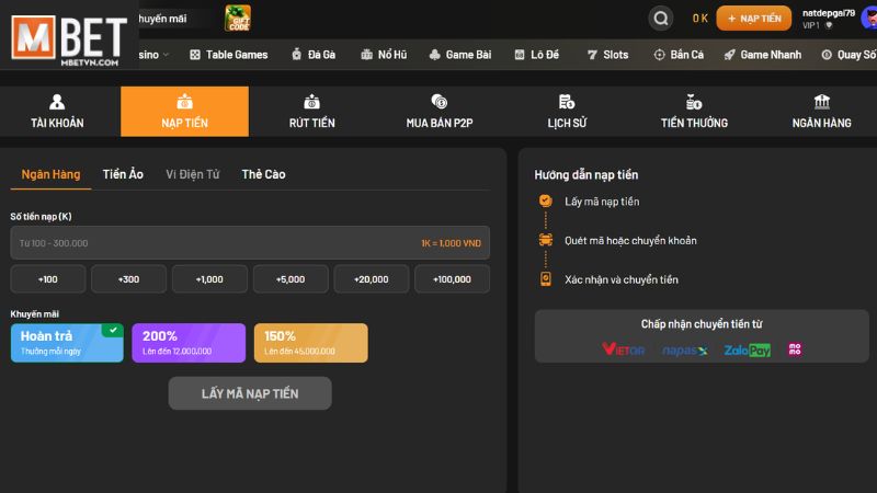 Nạp tiền là bước quan trọng trong đặt cược thể thao MBET Nạp tiền là bước quan trọng trong đặt cược thể thao MBET