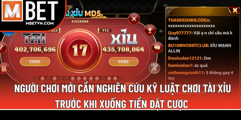 Người chơi mới cần nghiên cứu kỹ luật chơi tài xỉu trước khi xuống tiền đặt cược Người chơi mới cần nghiên cứu kỹ luật chơi tài xỉu trước khi xuống tiền đặt cược