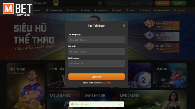 Quá trình tạo tài khoản nhà cái tương đối đơn giản Quá trình tạo tài khoản nhà cái tương đối đơn giản